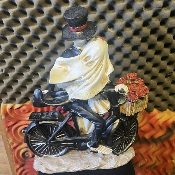 Rachel Zoe Day of the Dead Love Never Dies Bike Couple Skeleton Statue Figurine - Picture 5 of 8